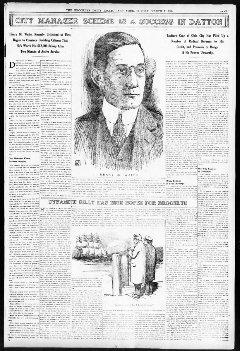 Waite Success_The Brooklyn Daily Eagle_Brooklyn_NY_1 Mar 1914_Page 27