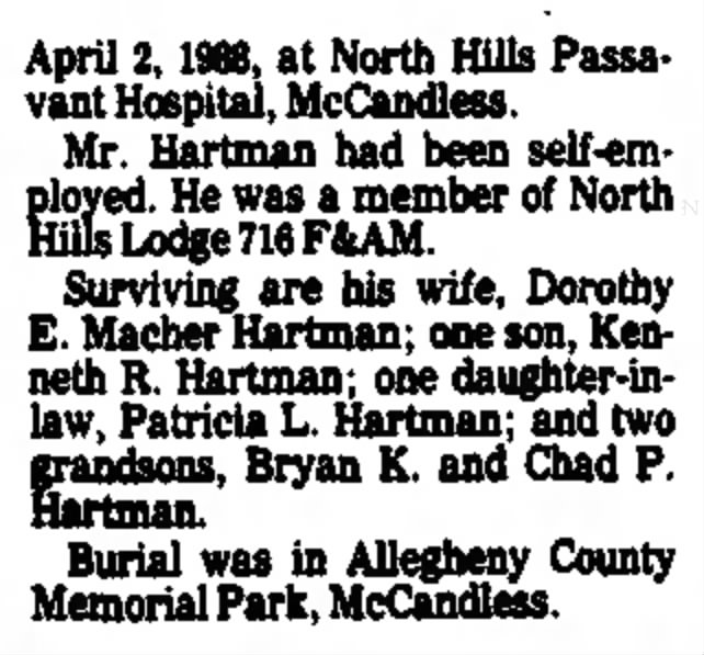 Robert Hartman Obituary 1988 clip 2