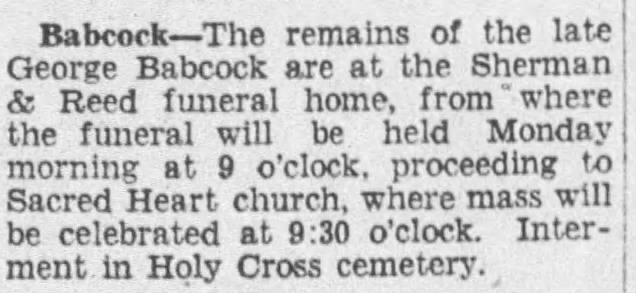 Obituary for George Babcock
