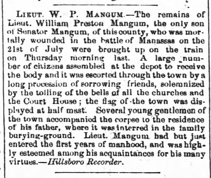 18610814 Lt. Willie P. Mangum Obit