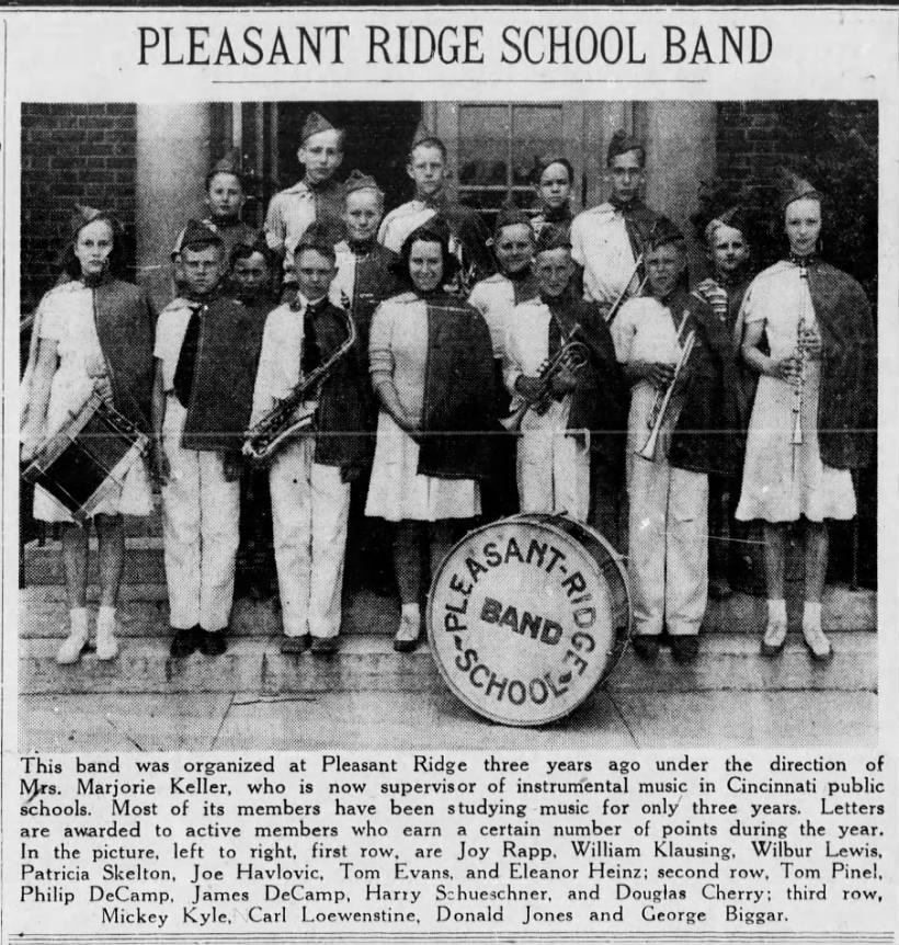 Patricia Skelton, Pleasant Ridge School Band