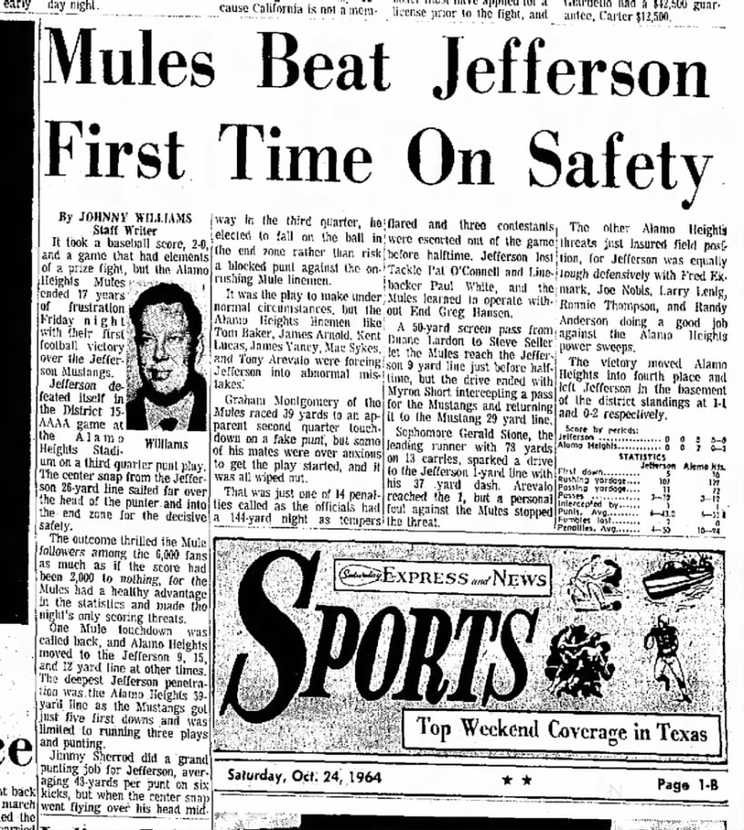 1964 Oct 23 AH beats Jeff 2-0