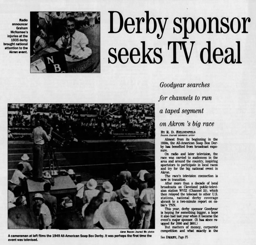 Derby sponsor seeks TV deal