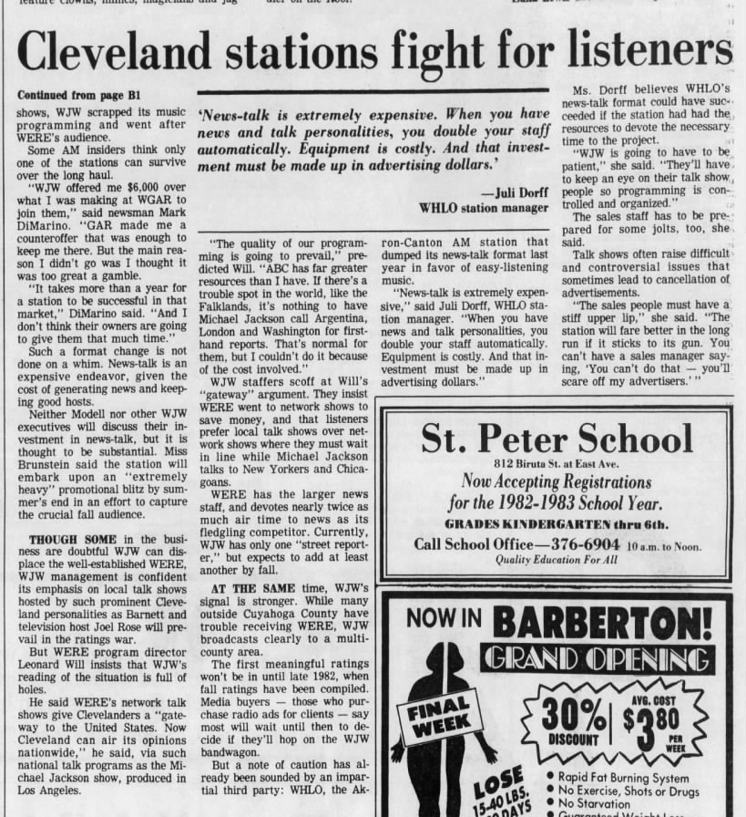 Cleveland stations battle for listeners, p2
