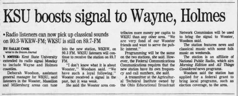 KSU boosts signal to Wayne, Holmes