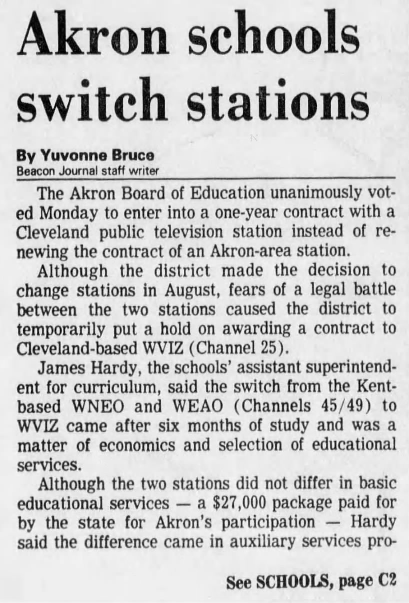 Akron schools switch stations