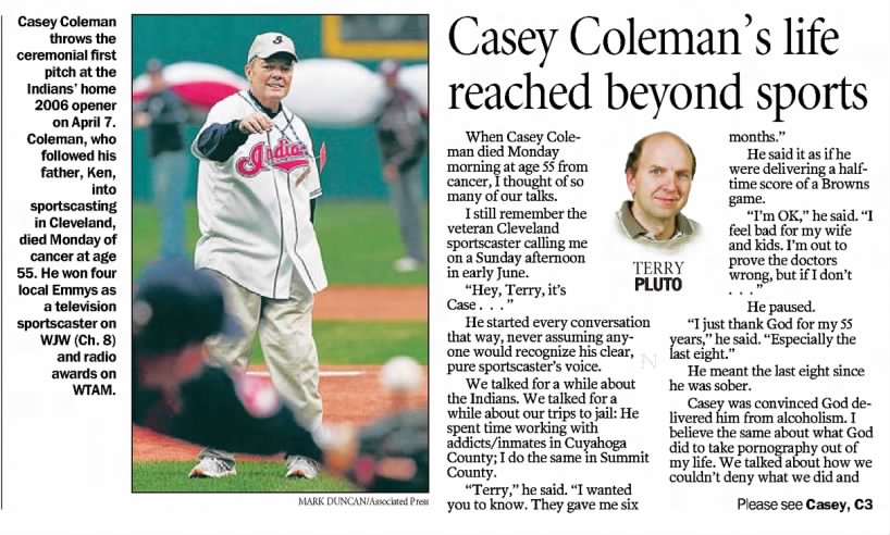 Casey Coleman's life reached beyond sports