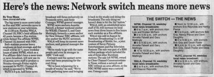Here's the news: Network switch means more news