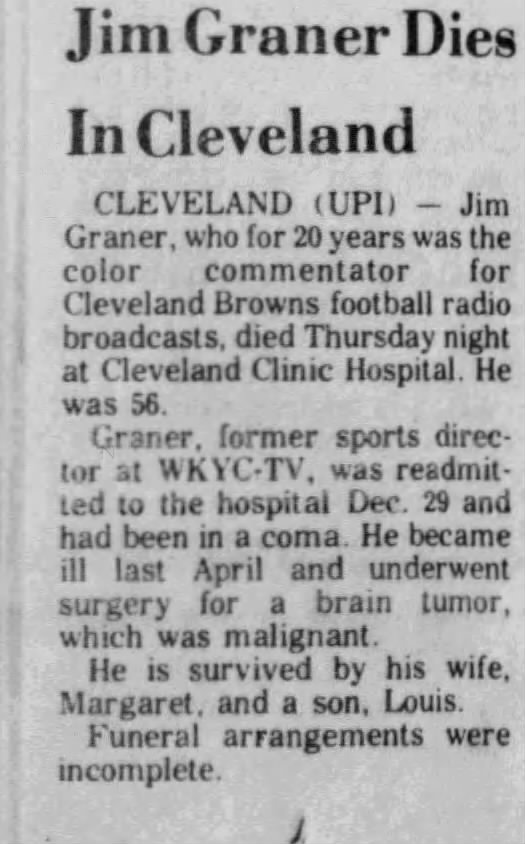 Obituary for Jim Graner (Aged 56)