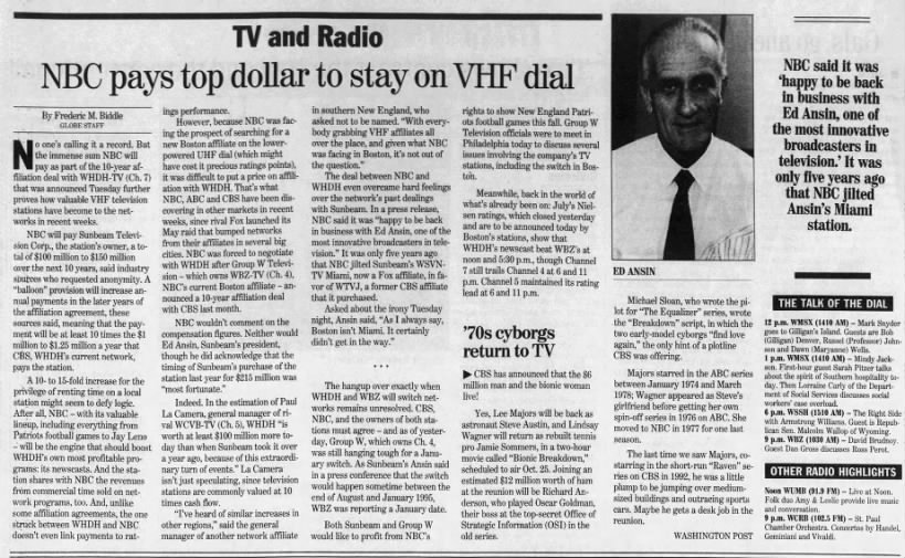 NBC pays top dollar to stay on VHF dial