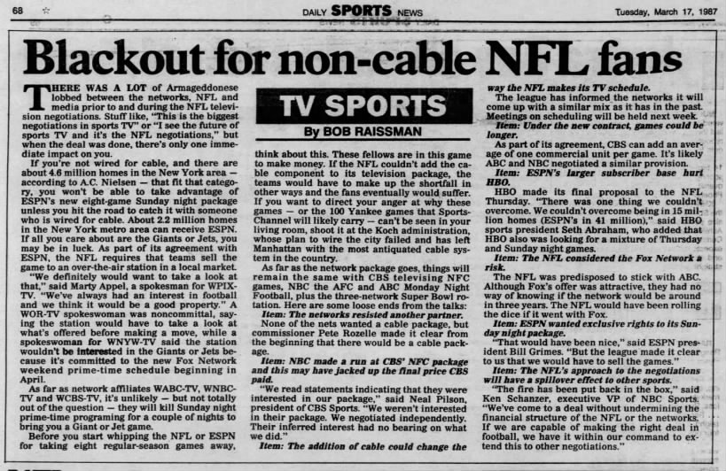 Blackout for non-cable NFL fans