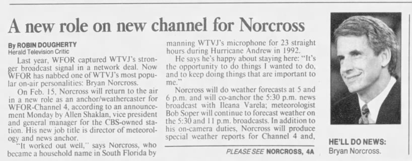 A new role on new channel for Norcross
