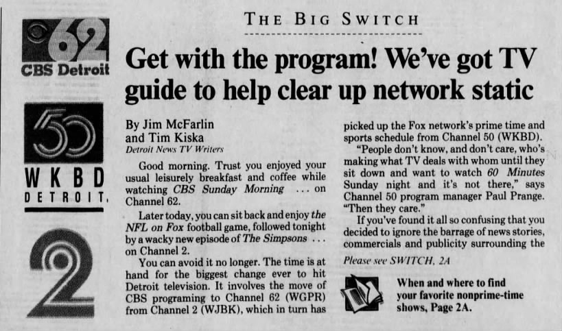 Get with the program! We've got TV guide to help clear up network static