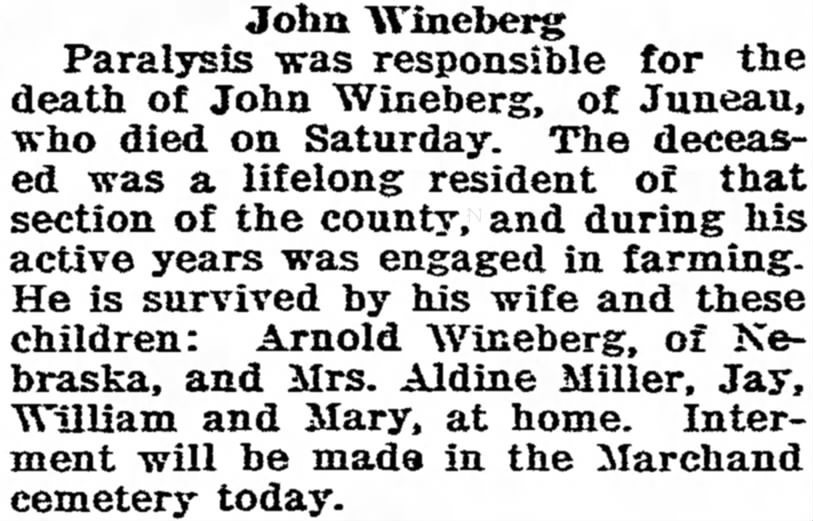 John Wineberg obituary