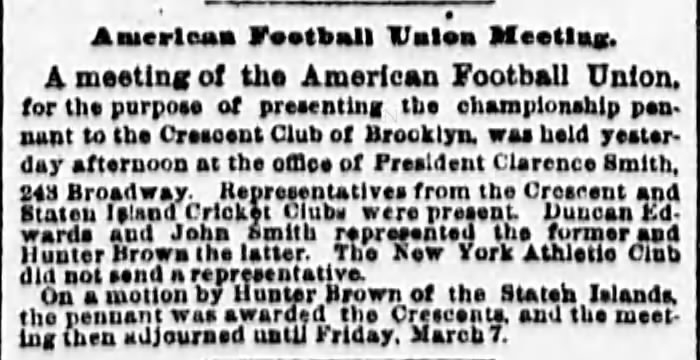 American Football Union Meeting.