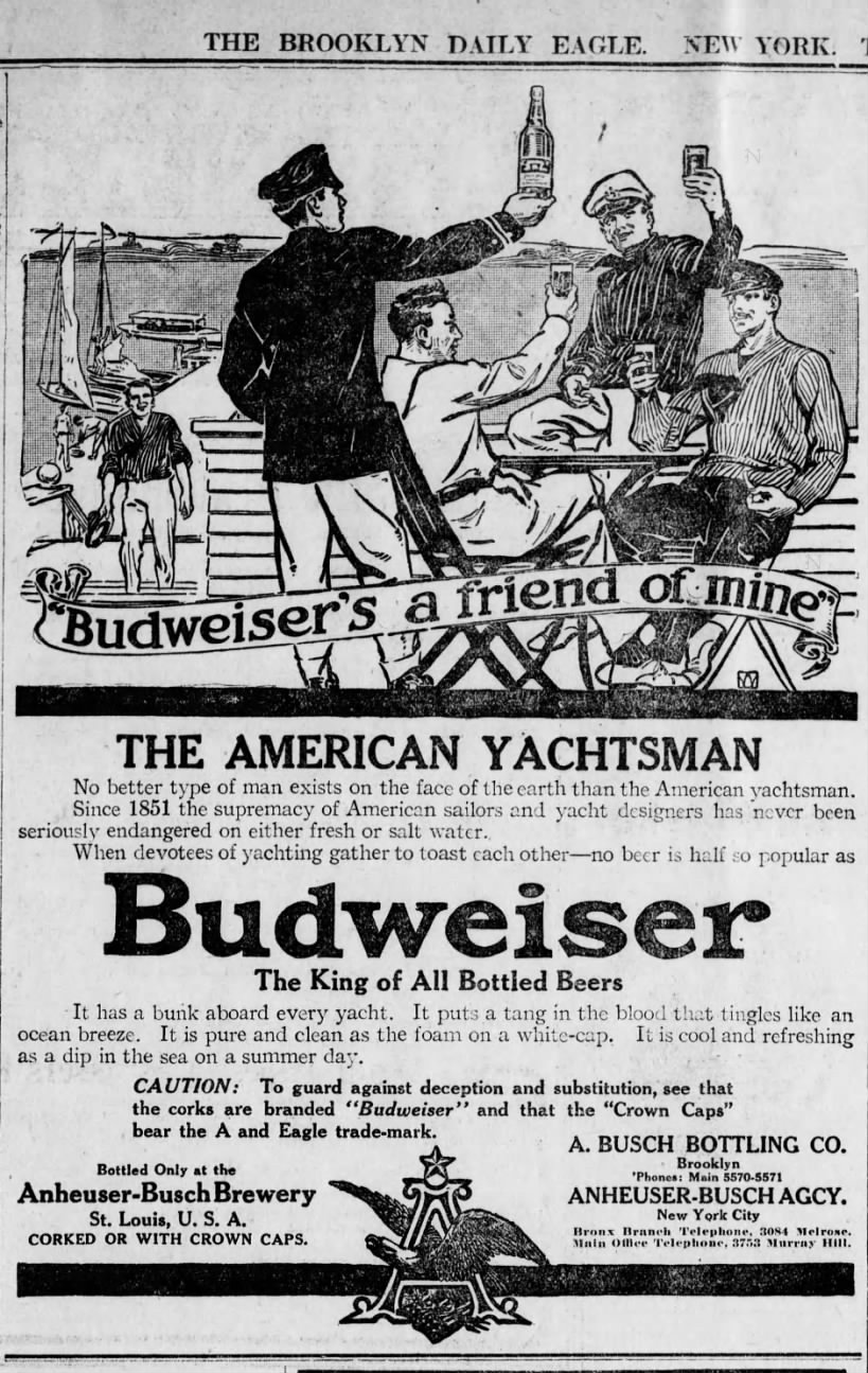 Great Advertisement 1909 Yachting :)