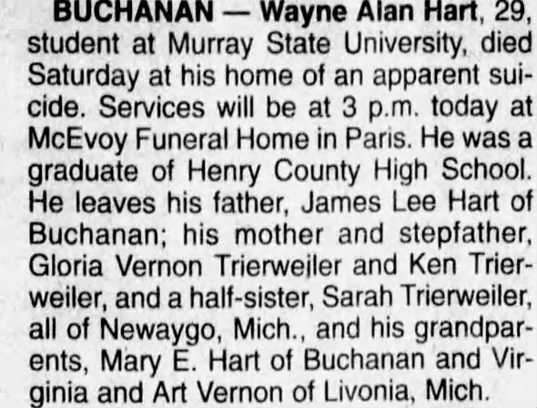 Obituary for Wayne Alan BUCHANAN