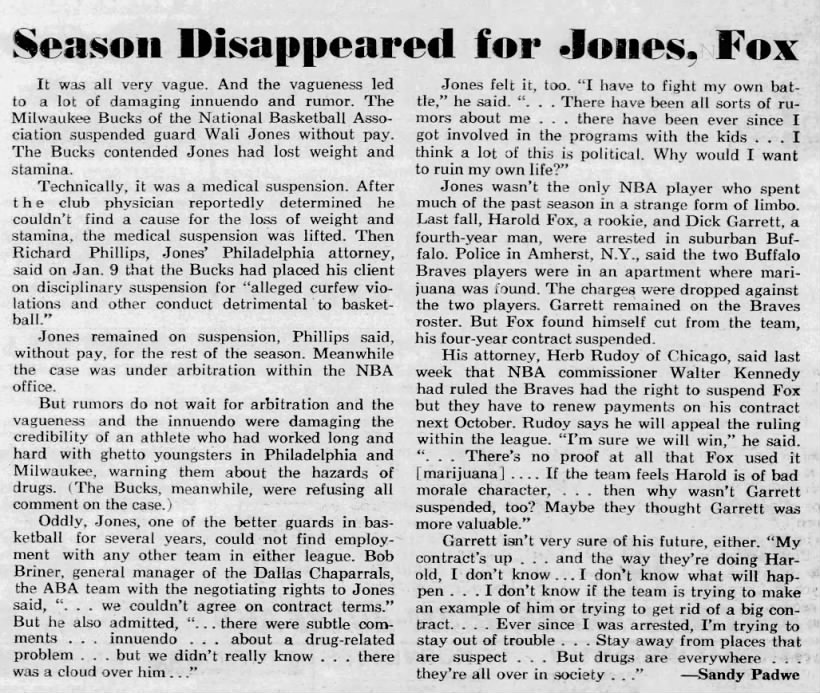 Season disappeared for Jones, Fox