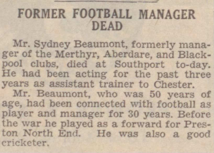 Former football manager dead