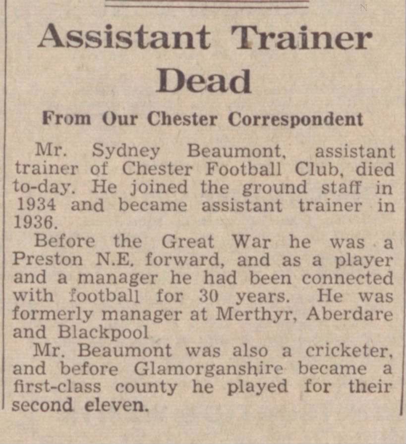 Obituary for Sydney Beaumont