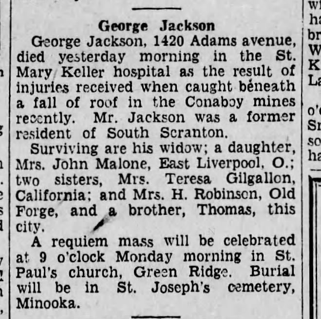 George Jackson obituary