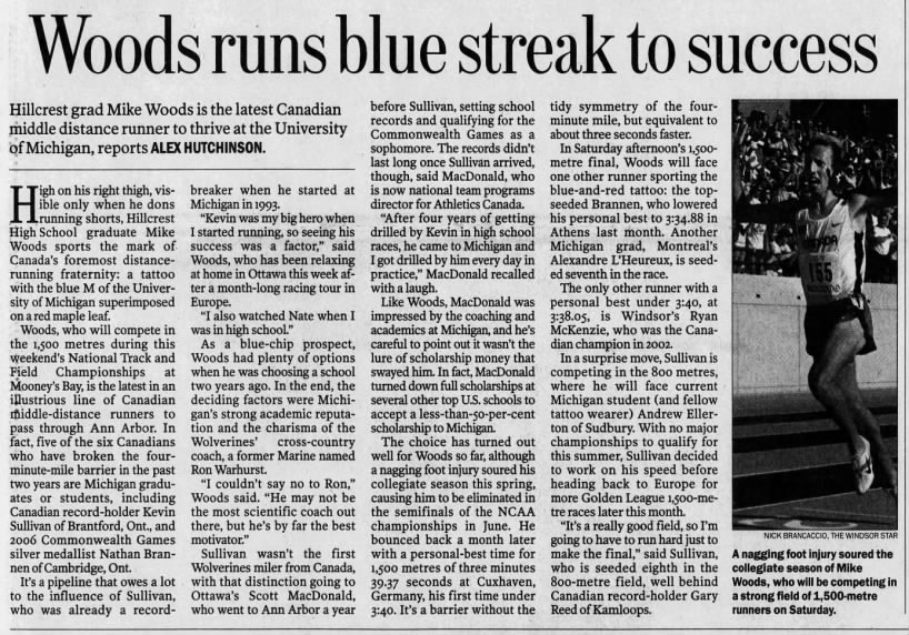 2006 - Woods runs blue streak to success
