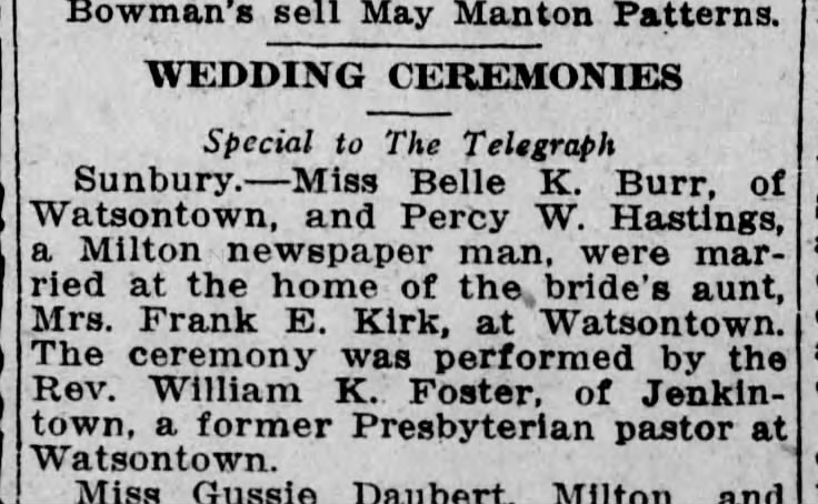 Burr-Hastings wedding, 8 November, 1913 p. 11