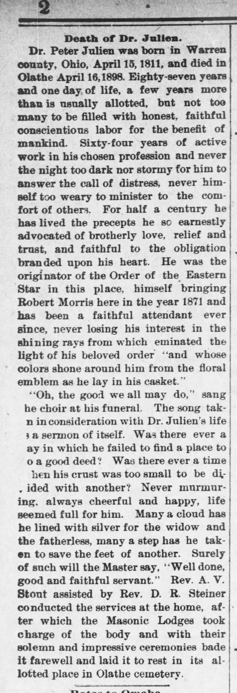 The Olathe Mirror (Olathe, Kansas) - 21 Apr 1898, Thu - Page 2