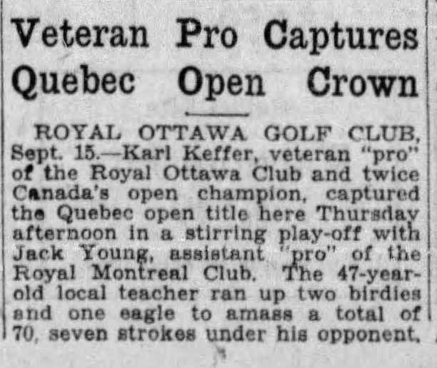 Quebec Open 1927