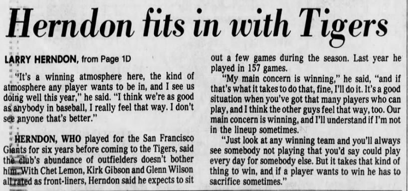 Wed 3/16/83: Herndon talks re-signing (pg 2 of 2)
