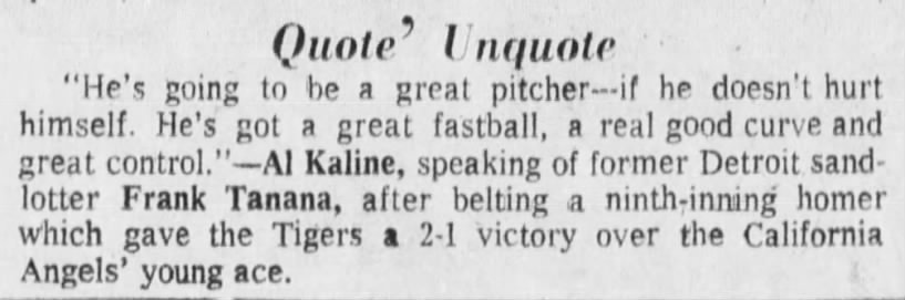 Fri 8/30/1974: Kaline on young Tanana