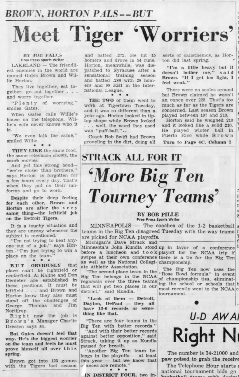 Wed 2/24/65: Brown and Horton in ST (pg 1 of 2)