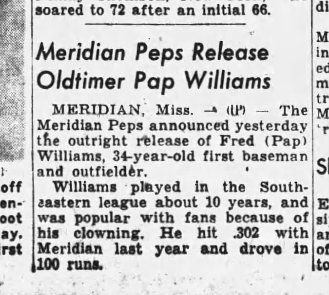 Meridian Peps Release Oldtimer Pap Williams