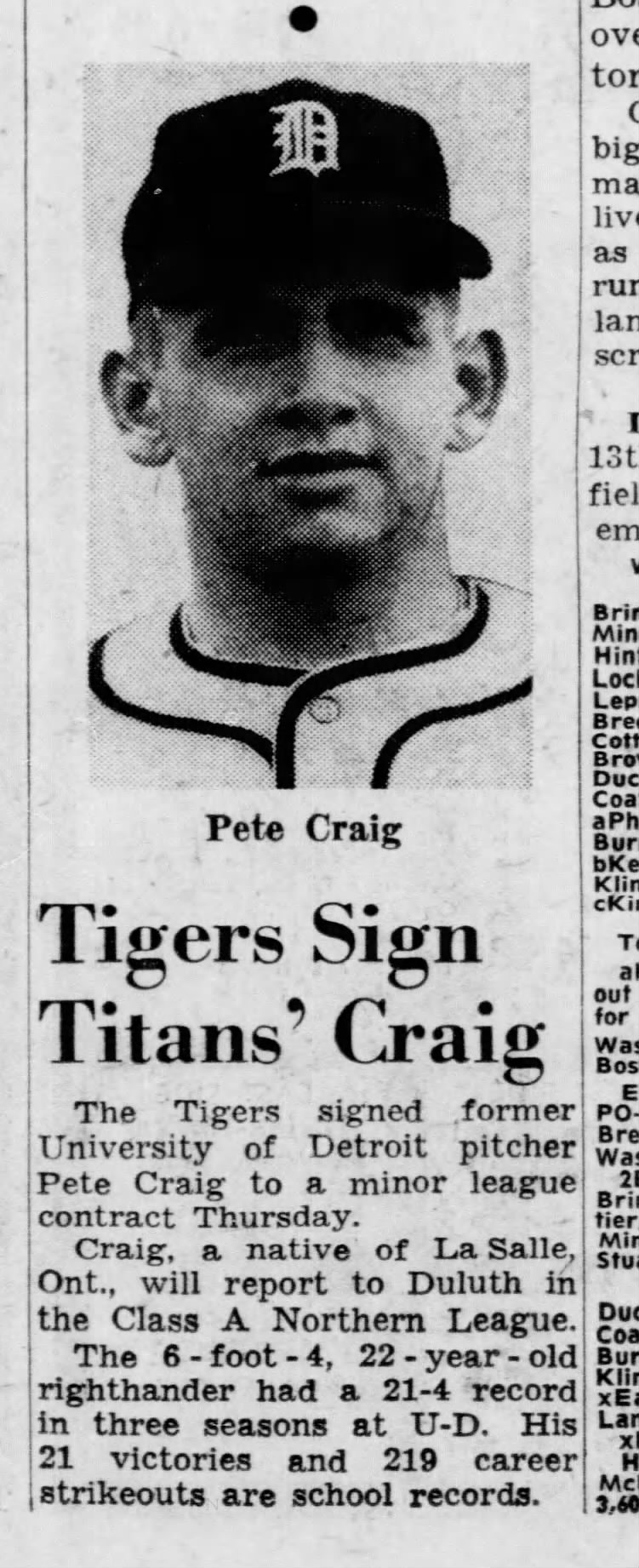 Tigers Sign Titans' Craig
