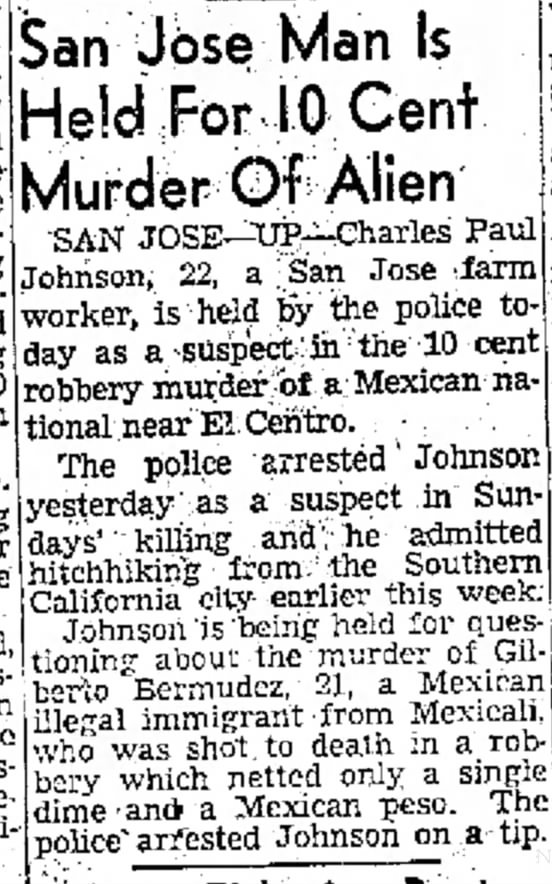 Charles and Harv Johnson Murder of Alien

