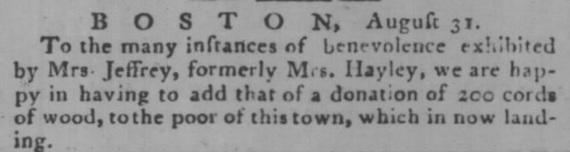 Boston, August 31. The Pennsylvania Packet (Philadelphia, Pennsylvania) 12 September 1786, p 2