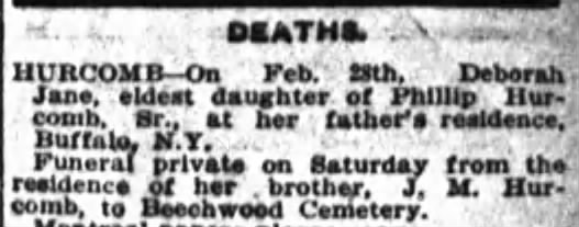 Deaths. The Ottawa Journal (Ottawa, Ontario, Canada) 2 March 1907, p 19