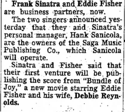Saga Music Publishing, The Ogden Standard-Examiner (Ogden, Utah) 12 October 1956 p 1