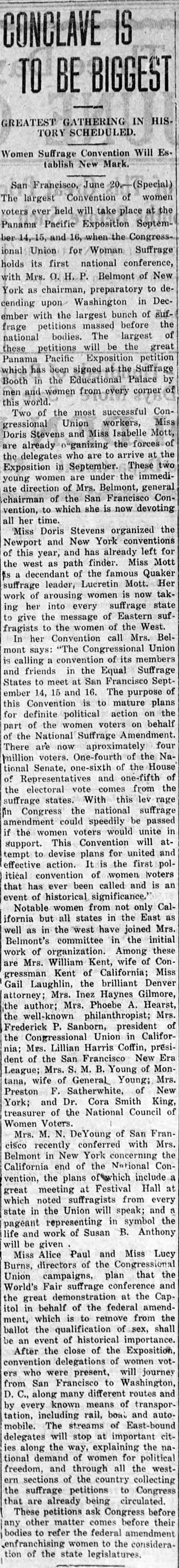 Conclave Is to Be Biggest, La Grande Observer (La Grande, Oregon) 23 June 1915, p 6