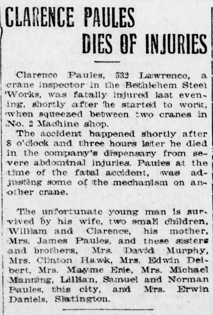 Clarence Paules death