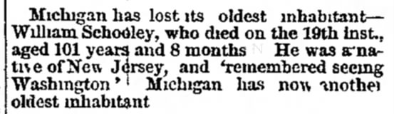 William Schooley lived to be 101.