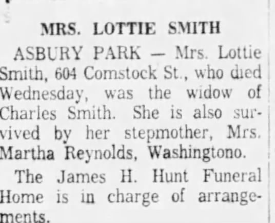 Obituary for LOTTIE SMITH