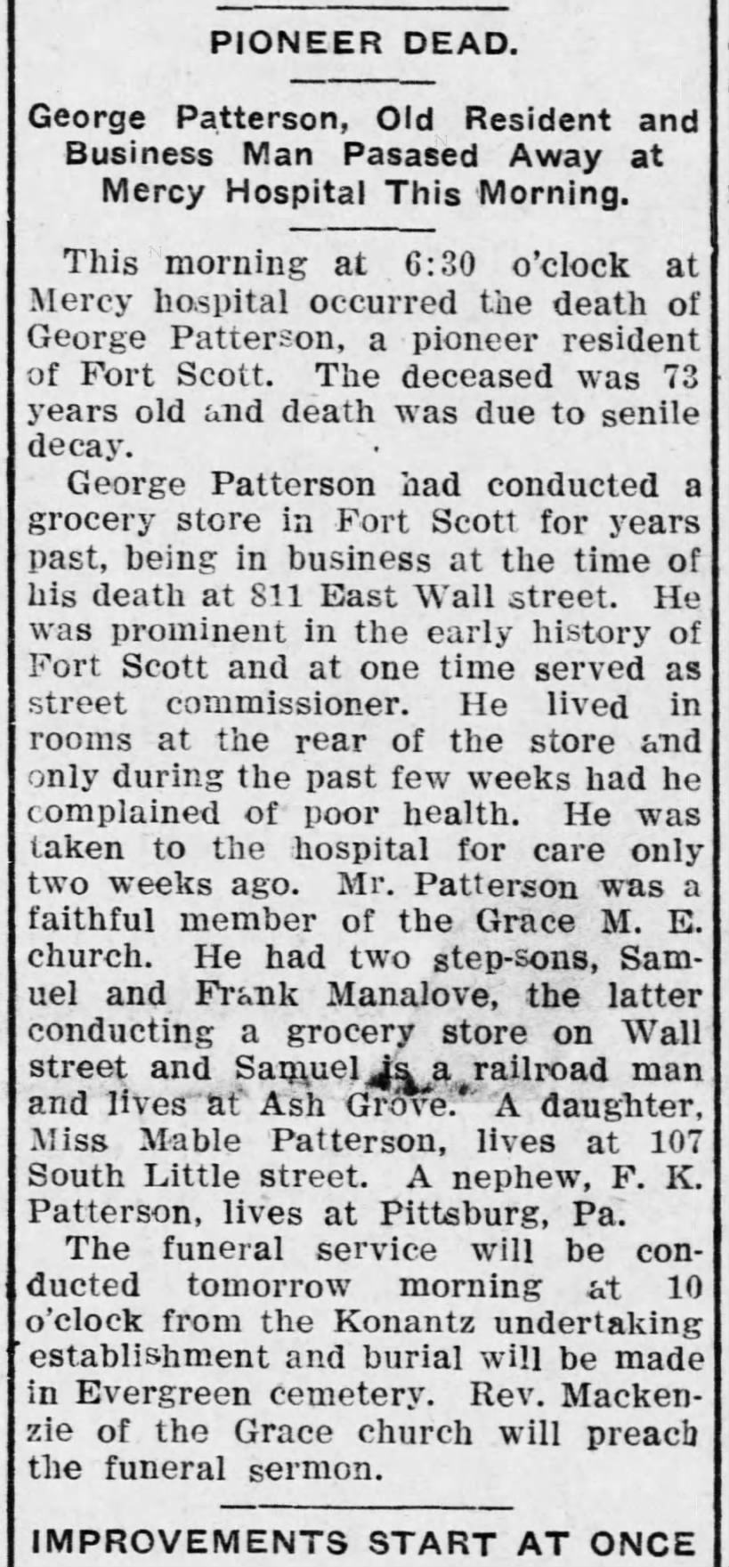 Fort Scott Tribune & Daily Monitor, Fort Scott KS, Sat. 24 Sep 1910, p1