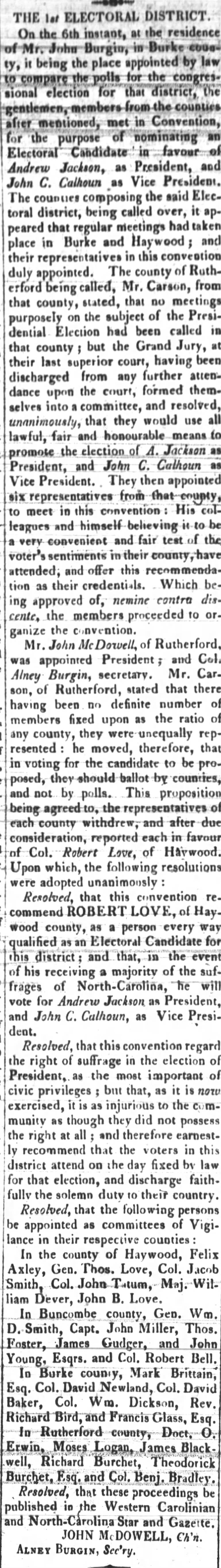 Electors for Jackson 1828