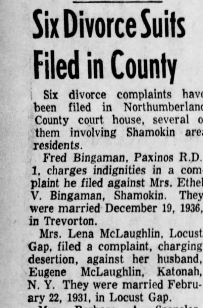 Lena McLaughlin divorce filing