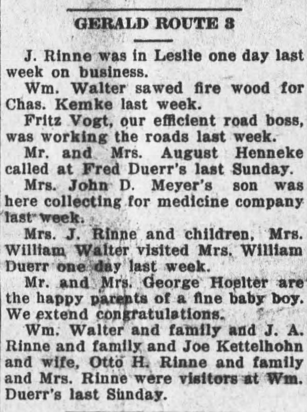 Rinne-Gerald news May 10,1918