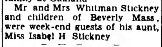 Whitman Stickney 5 Jul 1949 Portland Press Herald