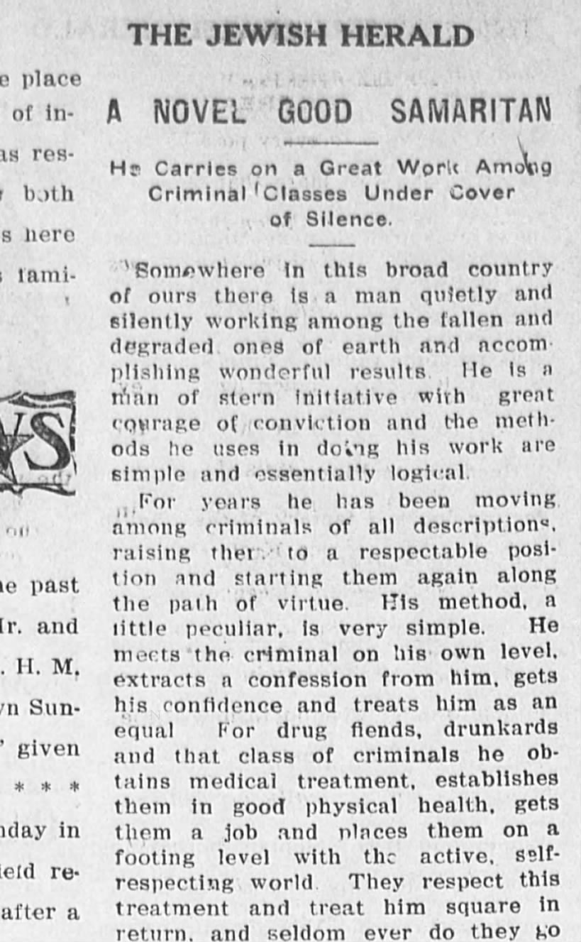 L Sampson The Jewish Herald (Houston, Texas)
03 Nov 1910, Thu
pg 6