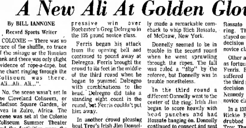 Gregg beaten but not fallen Troy NY 5/31/1975
