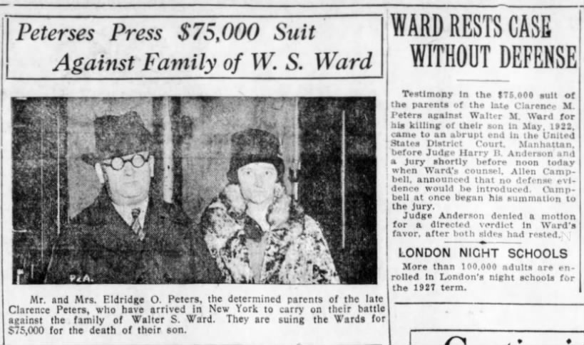 17 FEB 1927 - Nana and Grandpa; civil suit; photo